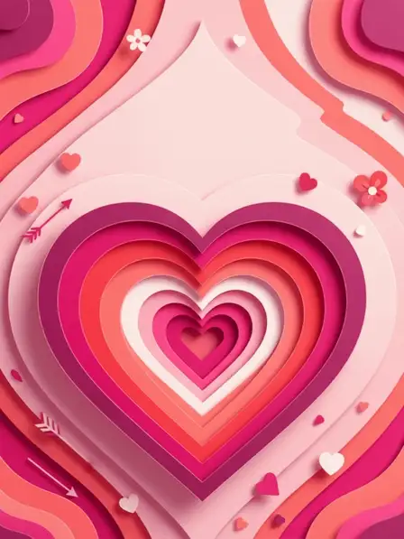 Volumetric Papercut Valentine