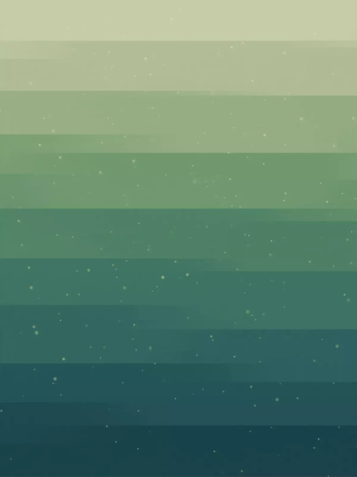 Earth Day card featuring horizontal layers of green and blue, minimalist modern design, representing Earth's resources.