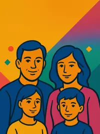 Free Family Day Card - Pop Art Portrait