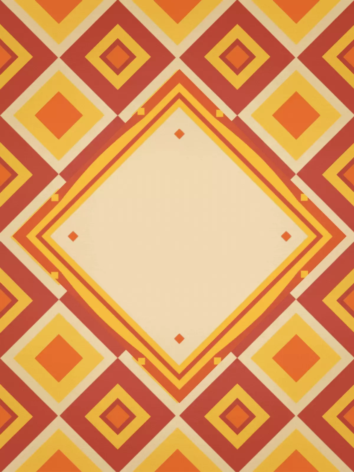 Stylized Navajo weave pattern get well card with earthy tones, representing healing and positive energy.