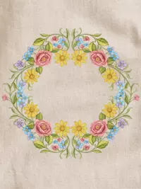 Free Apology Card - Embroidered Floral Design