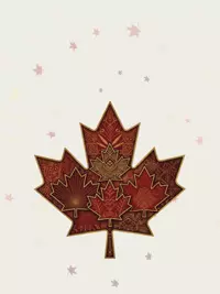 Free Canada Day Card - Maple Leaf Mosaic Design