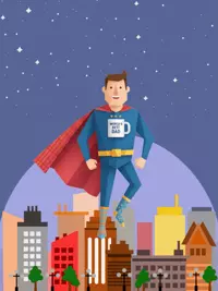 Free Father's Day Card - Super Dad!