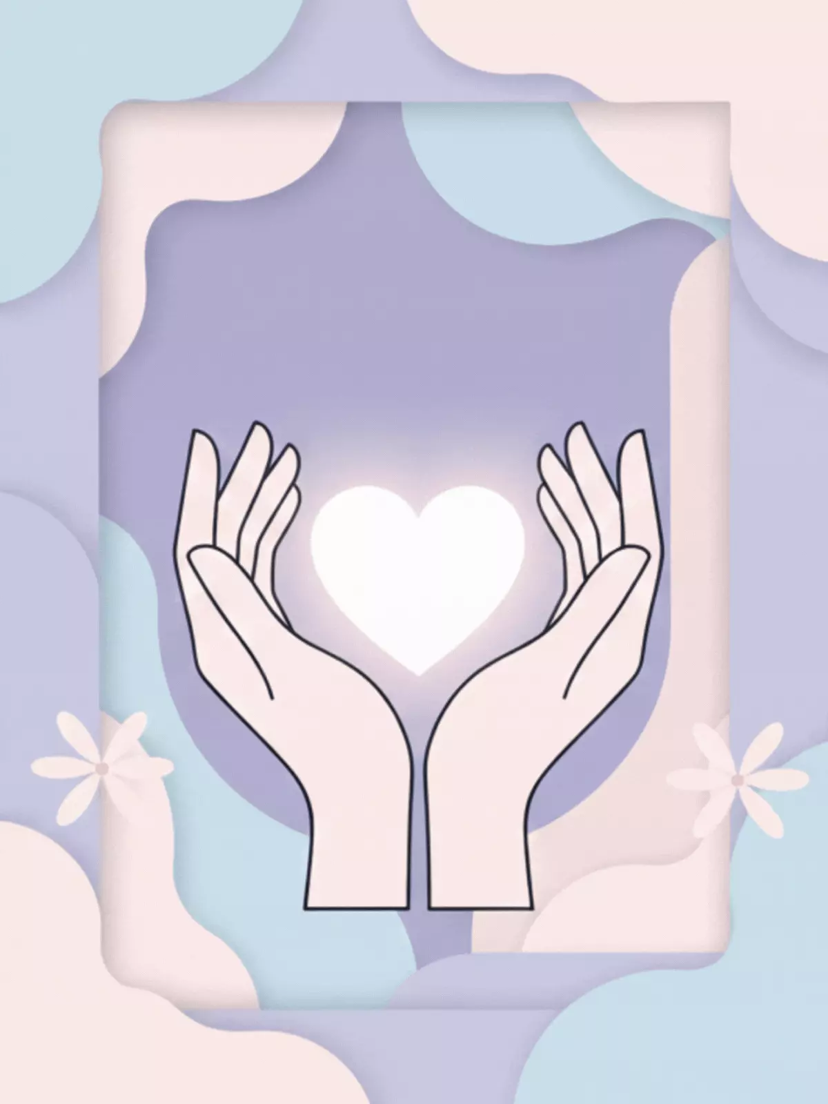 Simple Nurses Day thank you card with lowercase lettering and soft pastel colors, illustration style, conveying a heartfelt message of appreciation.