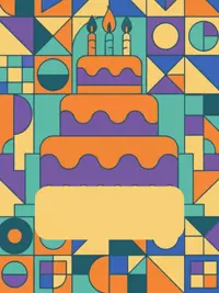 Free Birthday Card - Modern Art Celebration!