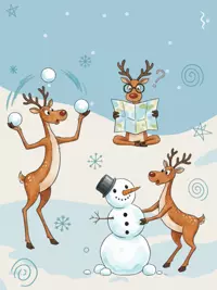 Free Funny Christmas Card - Reindeer Games!