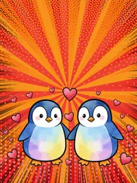 Free Anniversary Card - Penguin Love Celebration!