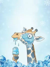 Free Thinking of You Card - Giraffe Brain Freeze!