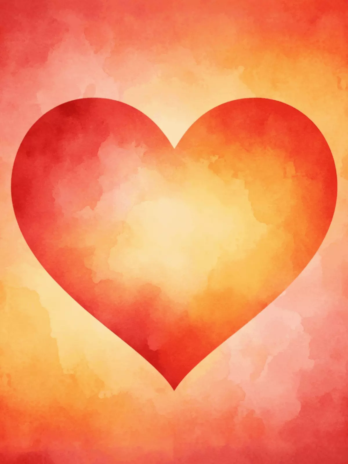 Warm watercolor anniversary card with blended colors, artistic design, evoking love and closeness.