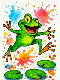 Free Good Luck Card - Leap into Happiness!