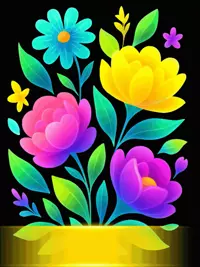 Free Welcome Card - Neon Floral Greetings Online