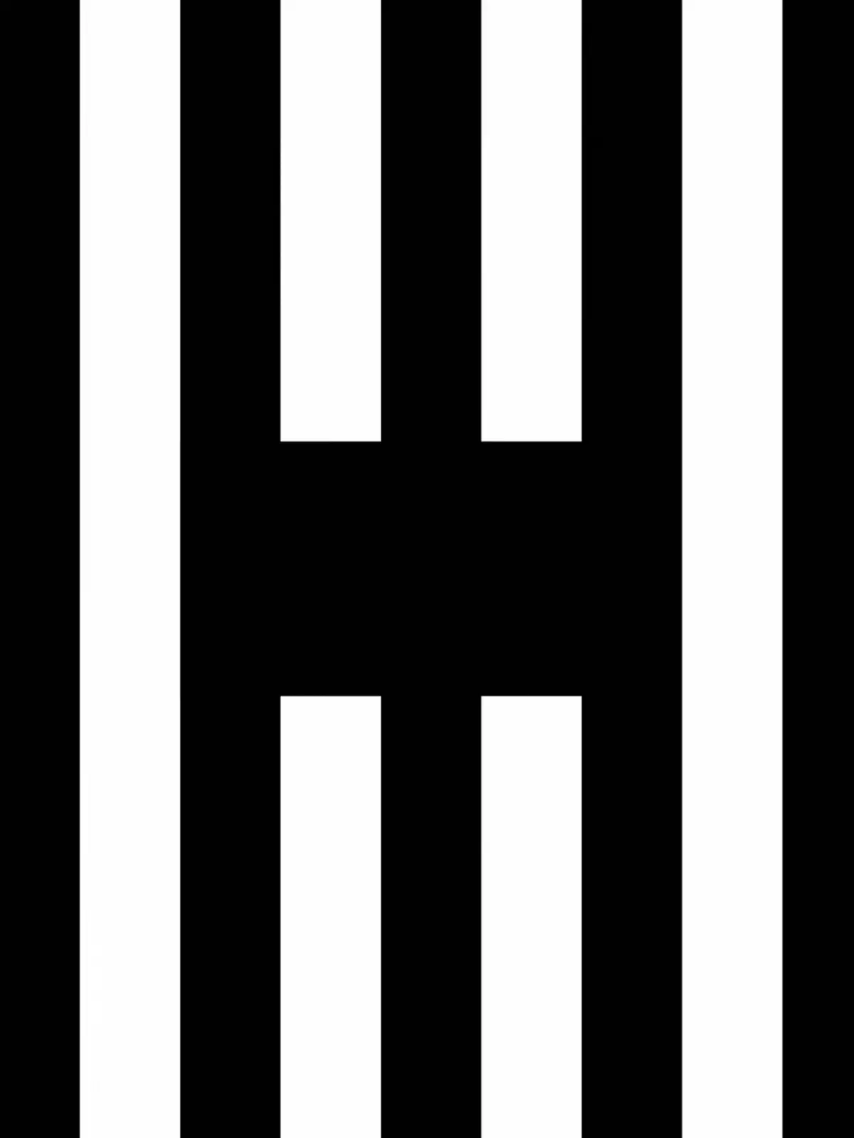 Minimalist motivation card with bold stripes and the text 'Be Brave', simple two-color design, abstract pattern, inspirational message.