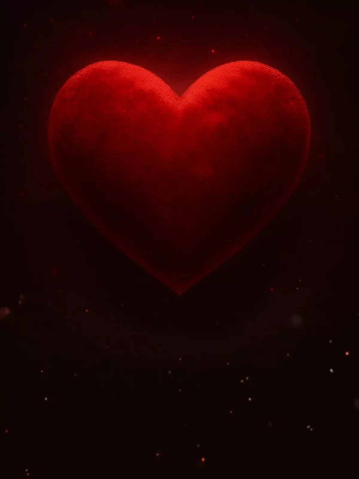 Luxurious velvet texture heart illustration, warm and romantic, conveying love and affection, perfect for expressing love.