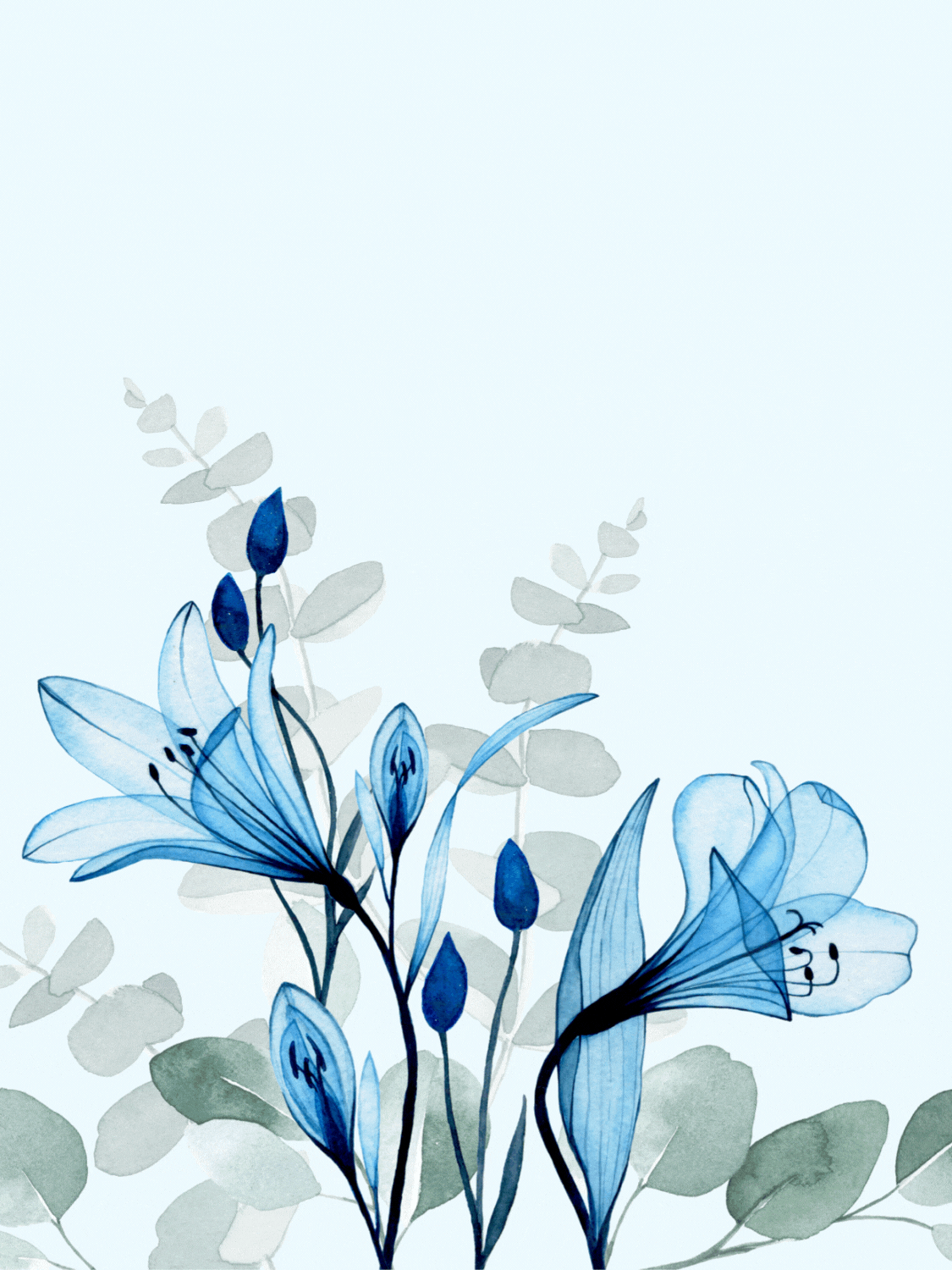 Delicate floral 'Thinking of You' card featuring pastel-colored flowers, romantic illustration style, perfect for expressing love and support.