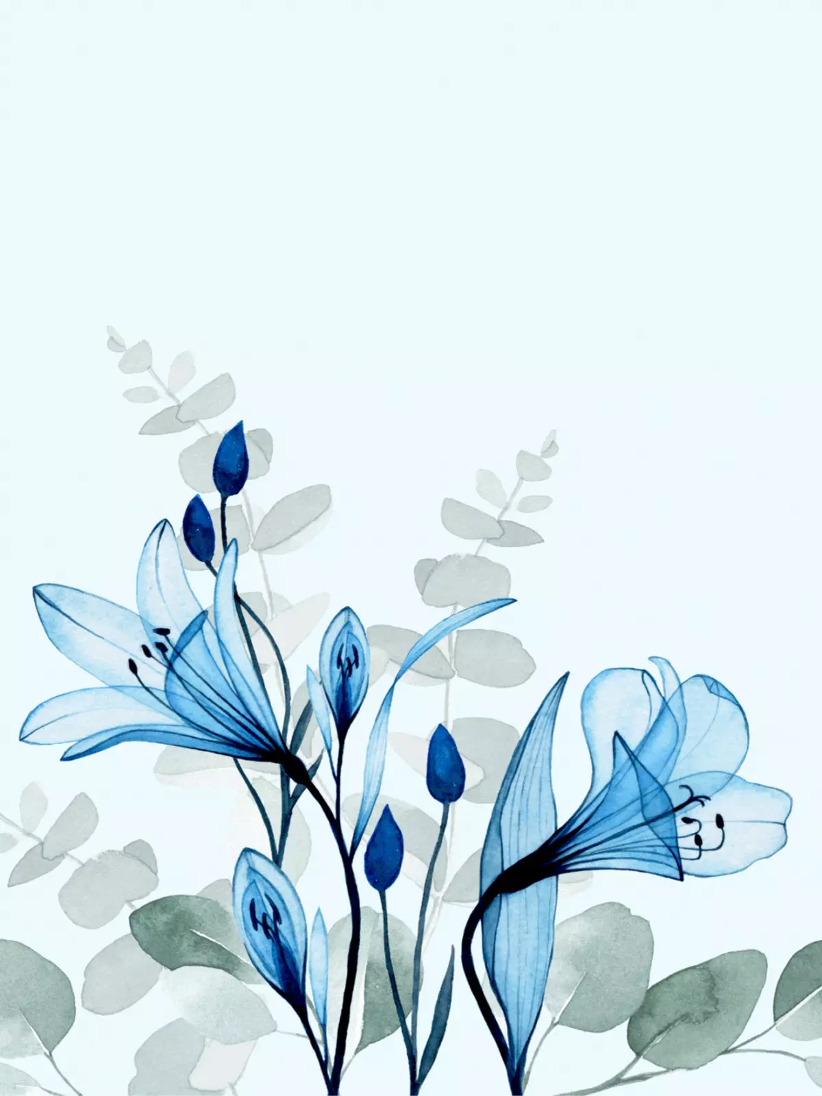 Delicate floral 'Thinking of You' card featuring pastel-colored flowers, romantic illustration style, perfect for expressing love and support.