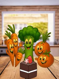 Free Funny Birthday Card - Veggie Celebration!