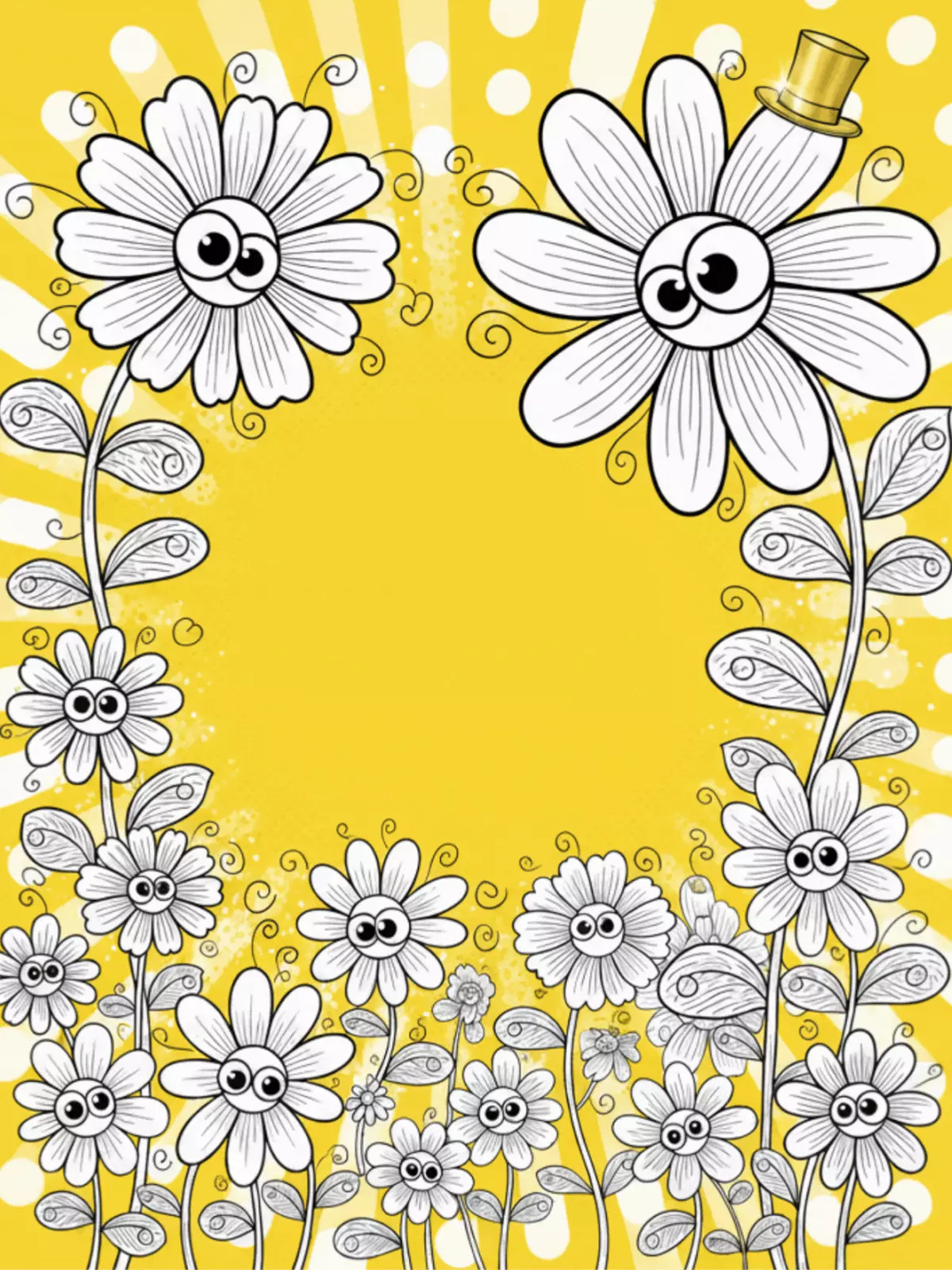 Elegant wedding card with a black, white, and gold floral illustration. Minimalist design, perfect for congratulating the happy couple.