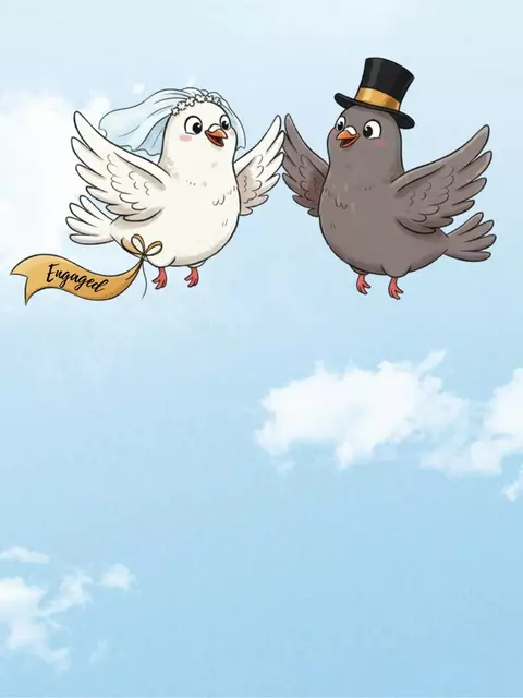 Pigeon Post Wedding Announcement