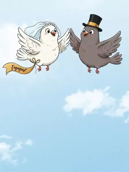 Pigeon Post Wedding Announcement