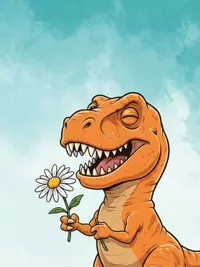 Free Thinking of You Card - Funny Dinosaur!