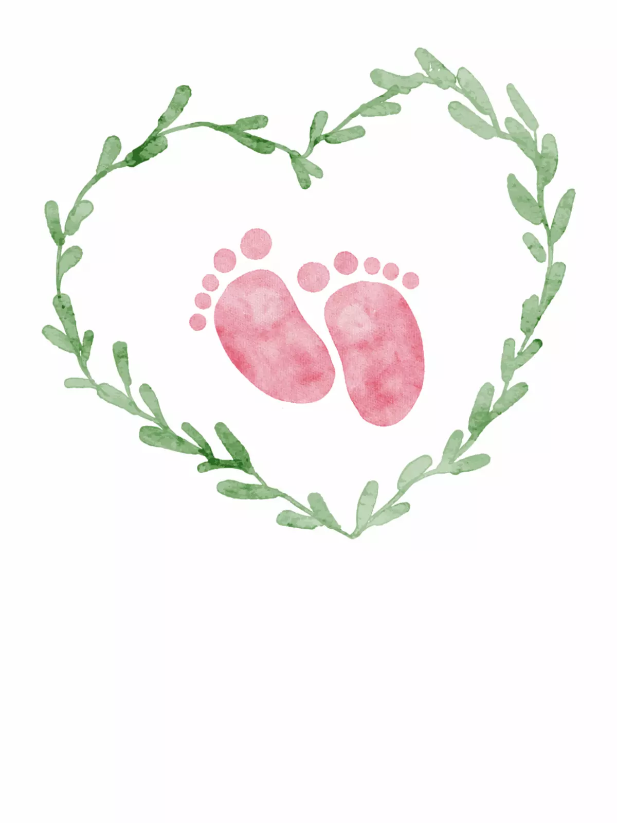 Modern baby shower card with marble texture, cartoon baby footprints, and playful typography, celebrating a new baby.