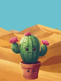 Free Miss You Card - Funny Cactus Friend