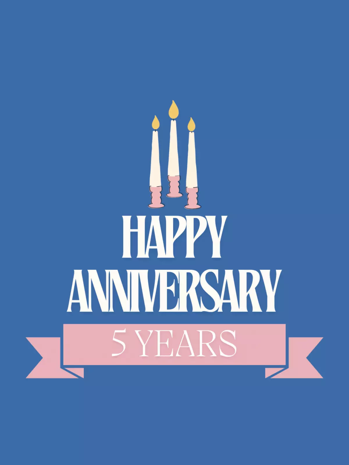 Work anniversary illustration card featuring text shaped like a cake, simple color palette, traditional design for celebrating employee milestones