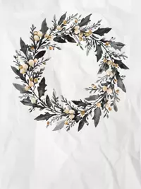 Free Christmas Card - Elegant Watercolor Wreath