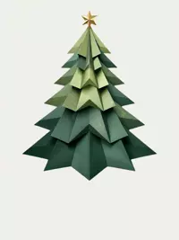 Free Christmas Card - Origami Tree - Send Online!