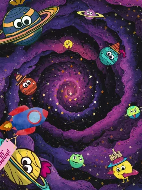 Vibrant and colorful 20th birthday card featuring swirling gradients and a fun, celebratory design. Modern illustration style, perfect for teens and young adults.