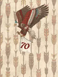 Free 70th Birthday Card - Native American Design
