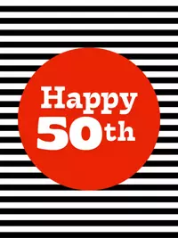 Free 50th Birthday Card - Bold & Modern Design