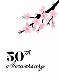 Free Anniversary Card - Japanese Cherry Blossom Design