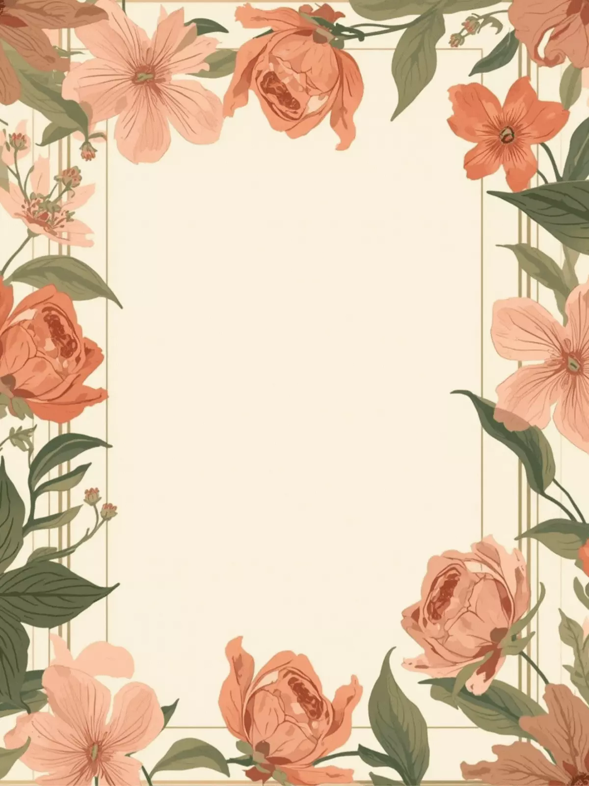 Birthday card featuring overlapping floral illustrations in pastel colors, perfect for celebrating a birthday with a touch of nature and elegance.