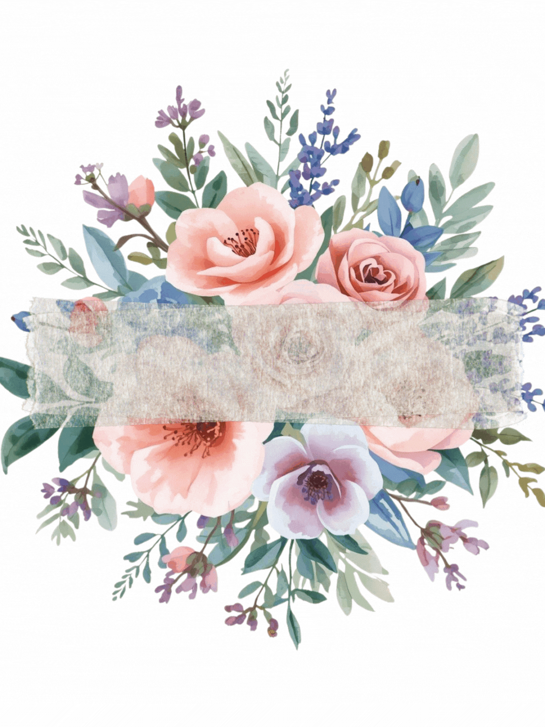 Delicate watercolor-style congratulations card featuring a pastel flower bouquet, suitable for celebrating a female's achievement.