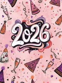 Free New Year Card - Cheers to 2026!