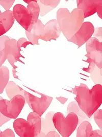 Free Anniversary Card - Watercolor Hearts Design