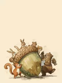 Free Thank You Card - Earth Tone Animal Friends