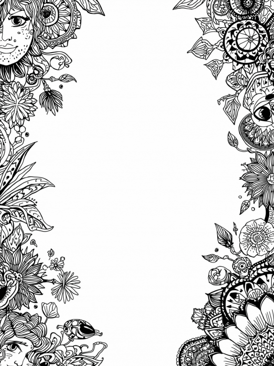 Funny sympathy card with abstract zentangle-inspired corner designs, minimalist style, and the message 'Take It Easy'.