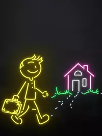 Free Welcome Card - Send a Fun Neon Greeting!