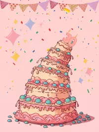 Free 30th Birthday Card - Funny Cake Surprise!