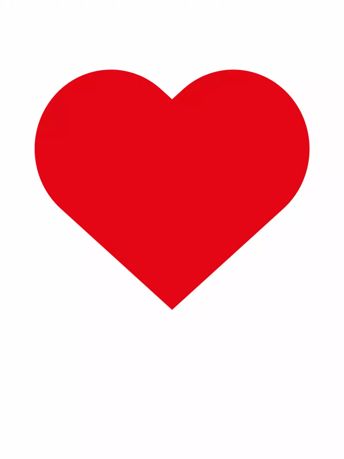 Minimalist I Love You card with a red heart on a white background, simple and romantic design.