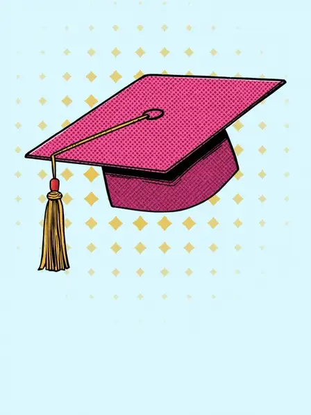 Humorous digital graduation card with 'You Did It!' in bold, oversized yellow and red uppercase comic book style lettering on a vibrant background, perfect for celebrating an achievement with a retro touch.