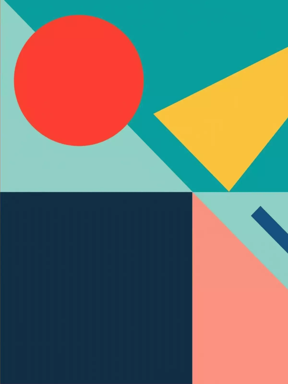 Modern minimalist employee recognition card template featuring abstract geometric shapes representing applause, perfect for celebrating team achievements and colleague awards.