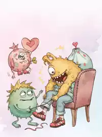 Free Funny Monster Card: Thinking of You & Just Because