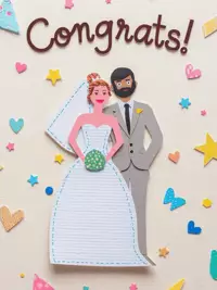 Free Animated Wedding Card: Humorous 'Congrats!' Template