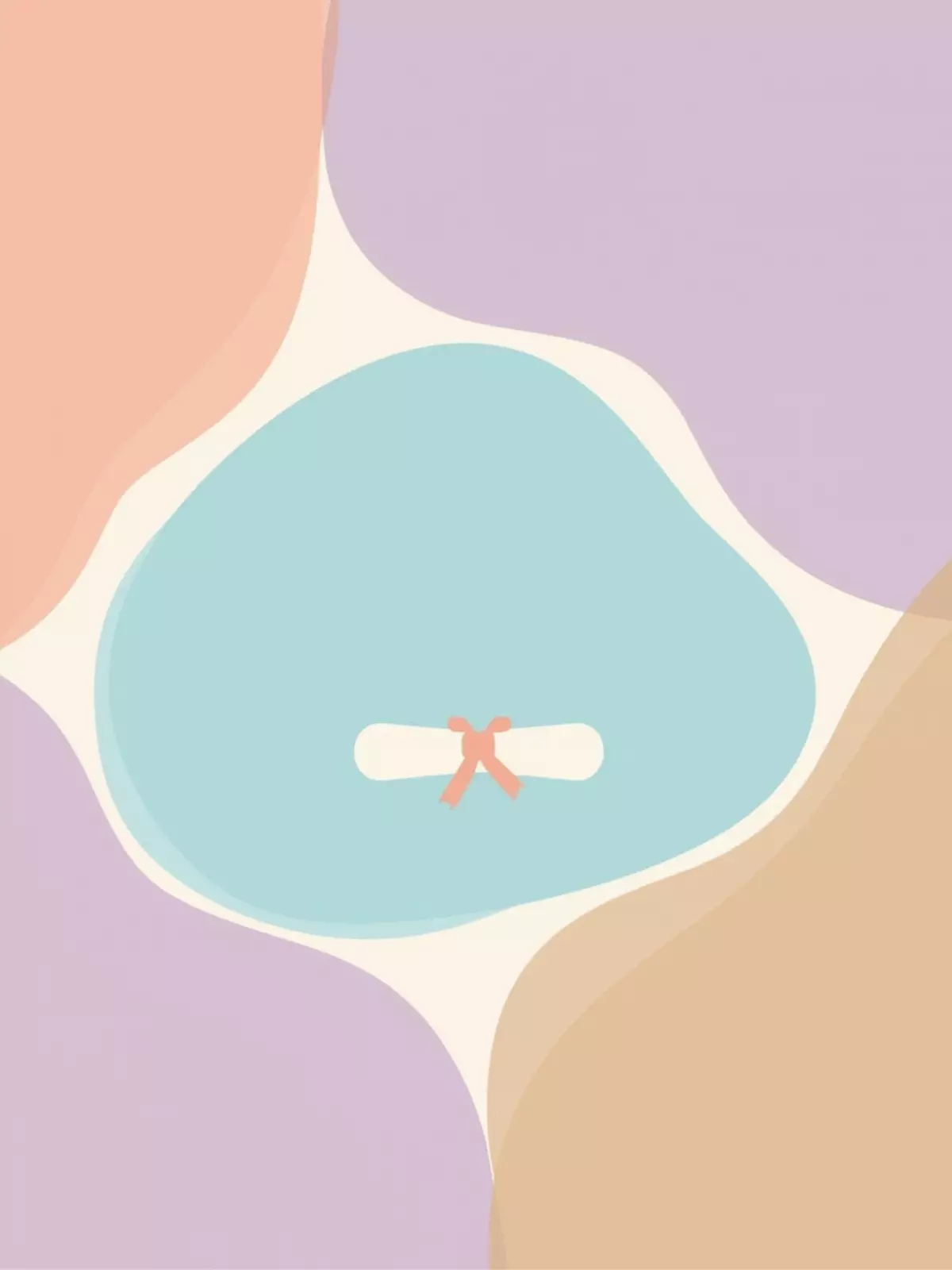 Vibrant, humorous digital graduation card featuring an abstract design of irregular and amorphous shapes in shades of blue, green, orange, and yellow. The card prominently displays 'Way To Go!' in a playful font, perfect for celebrating unique, non-traditional achievements and career milestones for colleagues or friends.