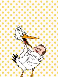Free Funny New Baby Card - Humorous Stork Delivery!
