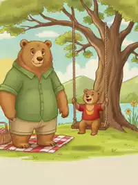 Free Cute Father's Day Card - Picnic Bears Animation