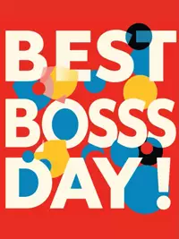 Free Boss Day Card: Modern "Best Boss" Design